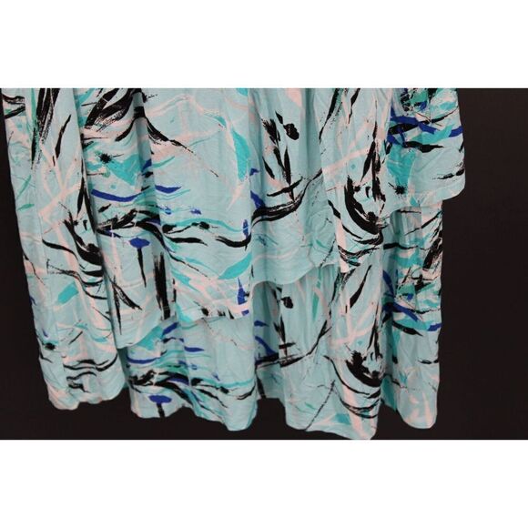 LANE BRYANT 14/16 ABSTRACT PRINT SMOCKED WAIST SUMMER DRESS - Picture 5 of 8